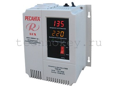 Стабилизатор АСН- 1 500Н/1-Ц Ресанта Lux Стабилизатор АСН- 1 500Н/1-Ц Ресанта Lux фото