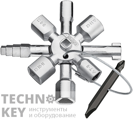 Ключ TwinKey для распространенных шкафов и систем запирания KNIPEX 00 11 01 KN-001101 Ключ TwinKey для распространенных шкафов и систем запирания KNIPEX 00 11 01 KN-001101 фото