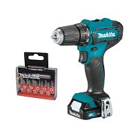 Аккумуляторная дрель-шуруповерт Makita CXT + набор бит D-31083 DF333DYX14 фото