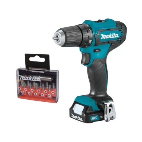 Аккумуляторная дрель-шуруповерт Makita CXT + набор бит D-31083 DF333DYX14 фото