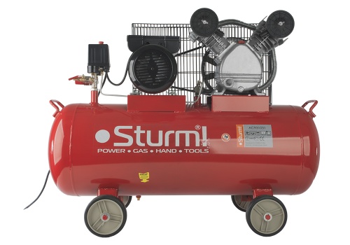 AC931031 Воздушный компрессор Sturm, 2400 Вт, 100 л, 370 л/мин, 8 бар, 1100 об/мин, ремень фото 3 AC931031 Воздушный компрессор Sturm, 2400 Вт, 100 л, 370 л/мин, 8 бар, 1100 об/мин, ремень фото фото 3