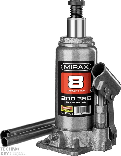 Домкрат бутылочный гидравлический, MIRAX, 43260-8 Домкрат бутылочный гидравлический, MIRAX, 43260-8 фото