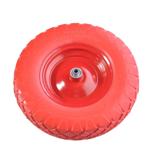 Колесо для строительной тачки PU 4.80/4.00х80 D16/12 бескамерное фото