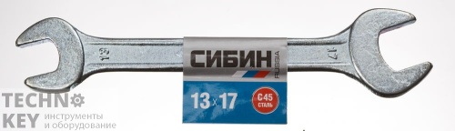 Ключ гаечный рожковый, СИБИН, 27014-13-17 Ключ гаечный рожковый, СИБИН, 27014-13-17 фото