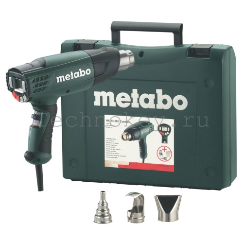 Metabo HE 23-650 Фен 2300 вт,дисплей,кейс,2 насадки 602365500 Metabo HE 23-650 Фен 2300 вт,дисплей,кейс,2 насадки 602365500 фото