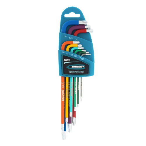 Набор ключей имбусовых Gross Torx -TT, 9 шт: T10-T50, магнит, S2, экстра-длинные, хром/краска 9 шт фото 14 Набор ключей имбусовых Gross Torx -TT, 9 шт: T10-T50, магнит, S2, экстра-длинные, хром/краска 9 шт фото фото 14