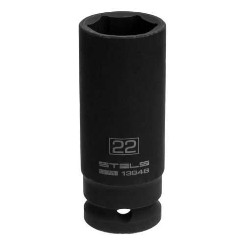 Головка ударная удлиненная шестигранная, 22 мм, 1/2", CrMo// Stels Головка ударная удлиненная шестигранная, 22 мм, 1/2", CrMo// Stels фото