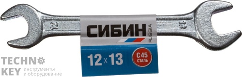 Ключ гаечный рожковый, СИБИН, 27014-12-13 Ключ гаечный рожковый, СИБИН, 27014-12-13 фото