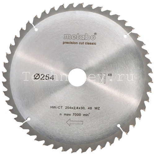 Metabo Пильный диск 250х2,8/1,8х30,Z=80WZ2NL TS/PK./MULTI 628087000 фото