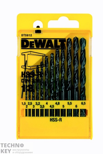 Набор сверл DeWalt по металлу HSS-R 13пр Набор сверл DeWalt по металлу HSS-R 13пр фото