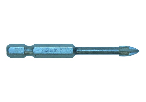 Сверло по стеклу и кафелю, d 5мм, ШЕСТИГРАННЫЙ хвостовик, 4 ГРАНИ, Sturm! фото 2 Сверло по стеклу и кафелю, d 5мм, ШЕСТИГРАННЫЙ хвостовик, 4 ГРАНИ, Sturm! фото фото 2