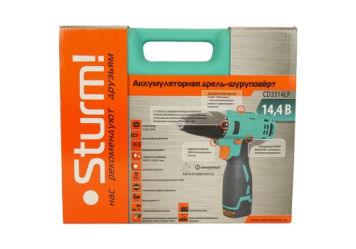Шуруповерт Sturm CD3314LP 14,4В, Li-Ion, 2 скор., 2акк., 2Ач фото