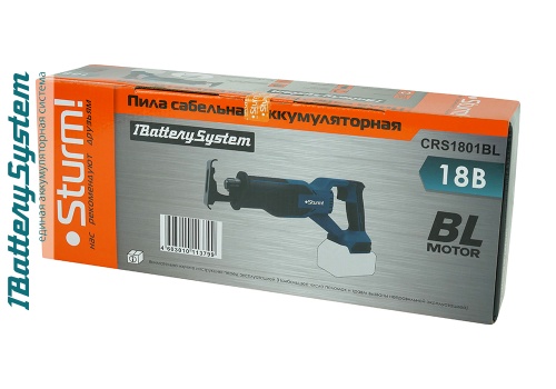 Акк. сабельная пила STURM CRS1801BL, (18в, 115мм, без АКБ и ЗУ) Акк. сабельная пила STURM CRS1801BL, (18в, 115мм, без АКБ и ЗУ) фото