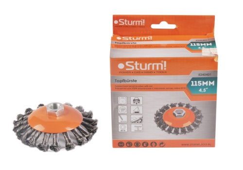 5240401 Крацовка STURM 115мм тип колесо с наклоном 5240401 Крацовка STURM 115мм тип колесо с наклоном фото