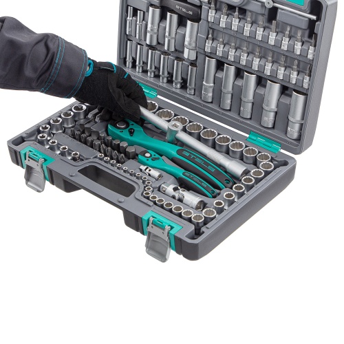 Набор инструментов Stels 1/2", 1/4", CrV, 12 гранные головки, пластиковый кейс, 109 предмета фото 11 Набор инструментов Stels 1/2", 1/4", CrV, 12 гранные головки, пластиковый кейс, 109 предмета фото фото 11