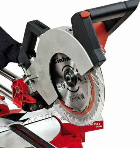 Пила торцовачная EINHELL TE-SM-2535 Dual уссорезная с протяжкой фото фото 2