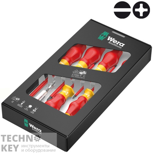 Набор отверток диэлектрический WERA Kraftform Comfort VDE 1160 i/7, 031575 Набор отверток диэлектрический WERA Kraftform Comfort VDE 1160 i/7, 031575 фото