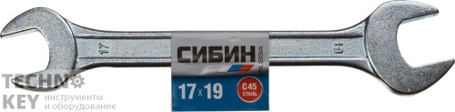 Ключ гаечный рожковый, СИБИН, 27014-17-19 Ключ гаечный рожковый, СИБИН, 27014-17-19 фото