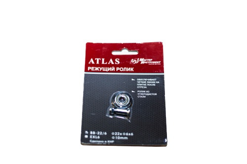 Режущий ролик для плиткореза ATLAS BB-22/6 (22х6х6 мм, углеродист. сталь, подшипник) фото 2 Режущий ролик для плиткореза ATLAS BB-22/6 (22х6х6 мм, углеродист. сталь, подшипник) фото фото 2