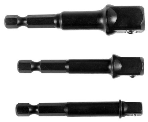 Набор адаптеров для торцевых головок KRAFTOOL Expert 65 мм, 3 предмета, 1/4", 1/2", 3/8" 26775-H3 фото 3 Набор адаптеров для торцевых головок KRAFTOOL Expert 65 мм, 3 предмета, 1/4", 1/2", 3/8" 26775-H3 фото фото 3