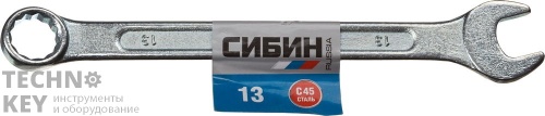 Ключ гаечный комбинированный, СИБИН, 27089-13 Ключ гаечный комбинированный, СИБИН, 27089-13 фото