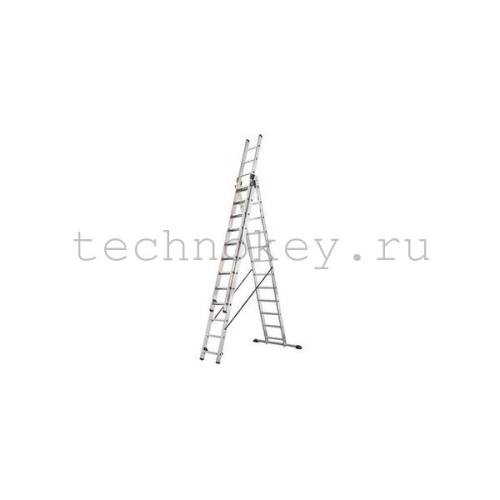 Лестница алюминиевая 3х14 ПРОФИ Мастер-Инструмент фото
